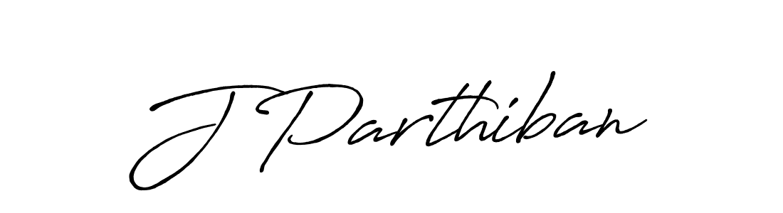 Make a beautiful signature design for name J Parthiban. With this signature (Antro_Vectra_Bolder) style, you can create a handwritten signature for free. J Parthiban signature style 7 images and pictures png