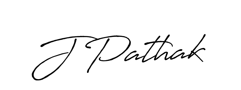 Make a beautiful signature design for name J Pathak. With this signature (Antro_Vectra_Bolder) style, you can create a handwritten signature for free. J Pathak signature style 7 images and pictures png