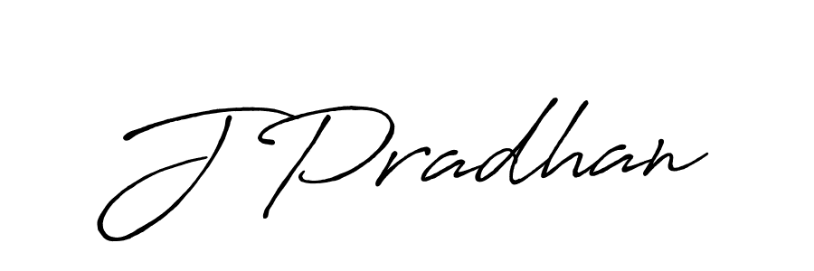 Design your own signature with our free online signature maker. With this signature software, you can create a handwritten (Antro_Vectra_Bolder) signature for name J Pradhan. J Pradhan signature style 7 images and pictures png