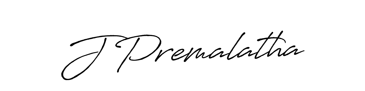 Also we have J Premalatha name is the best signature style. Create professional handwritten signature collection using Antro_Vectra_Bolder autograph style. J Premalatha signature style 7 images and pictures png