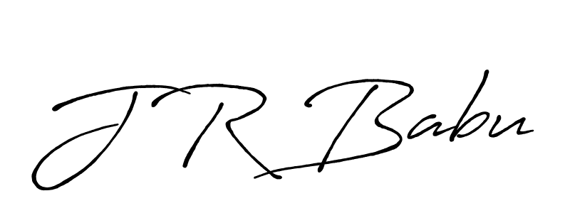 J R Babu stylish signature style. Best Handwritten Sign (Antro_Vectra_Bolder) for my name. Handwritten Signature Collection Ideas for my name J R Babu. J R Babu signature style 7 images and pictures png