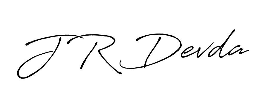 How to make J R Devda name signature. Use Antro_Vectra_Bolder style for creating short signs online. This is the latest handwritten sign. J R Devda signature style 7 images and pictures png