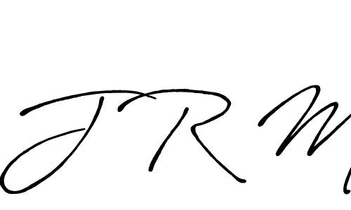 Create a beautiful signature design for name J R M. With this signature (Antro_Vectra_Bolder) fonts, you can make a handwritten signature for free. J R M signature style 7 images and pictures png