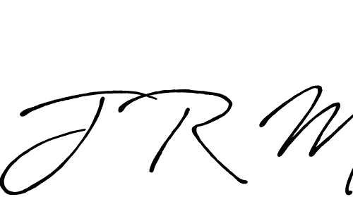 How to make J R M name signature. Use Antro_Vectra_Bolder style for creating short signs online. This is the latest handwritten sign. J R M signature style 7 images and pictures png