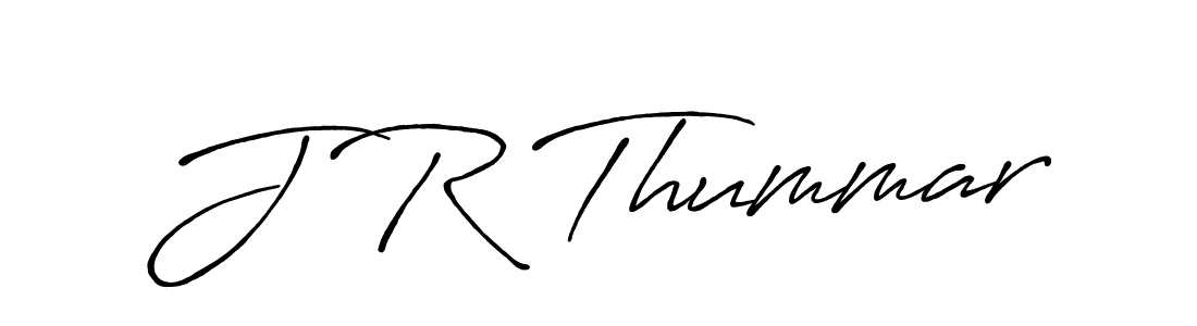 The best way (Antro_Vectra_Bolder) to make a short signature is to pick only two or three words in your name. The name J R Thummar include a total of six letters. For converting this name. J R Thummar signature style 7 images and pictures png