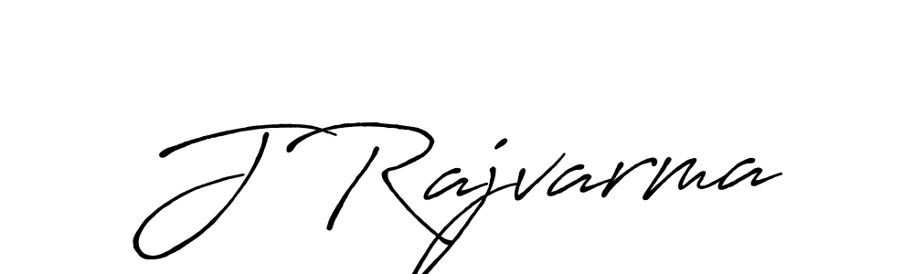 Make a beautiful signature design for name J Rajvarma. With this signature (Antro_Vectra_Bolder) style, you can create a handwritten signature for free. J Rajvarma signature style 7 images and pictures png