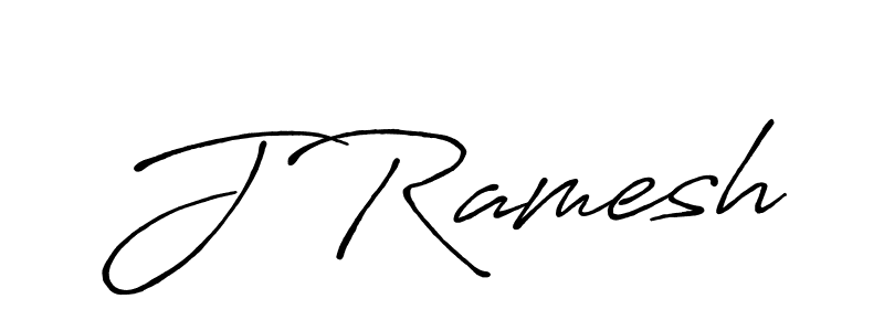 How to make J Ramesh signature? Antro_Vectra_Bolder is a professional autograph style. Create handwritten signature for J Ramesh name. J Ramesh signature style 7 images and pictures png
