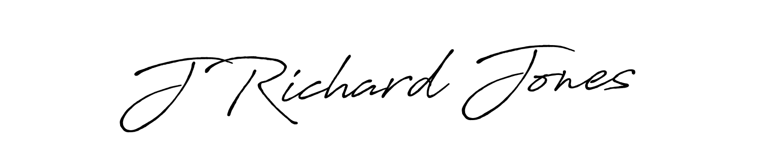 Make a beautiful signature design for name J Richard Jones. With this signature (Antro_Vectra_Bolder) style, you can create a handwritten signature for free. J Richard Jones signature style 7 images and pictures png