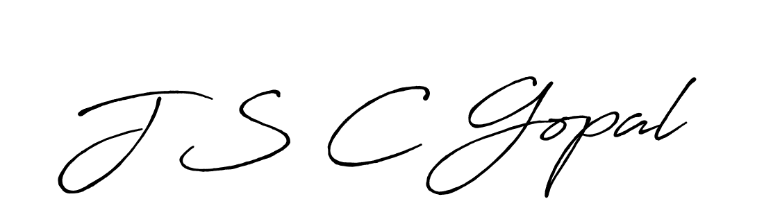How to make J S C Gopal signature? Antro_Vectra_Bolder is a professional autograph style. Create handwritten signature for J S C Gopal name. J S C Gopal signature style 7 images and pictures png
