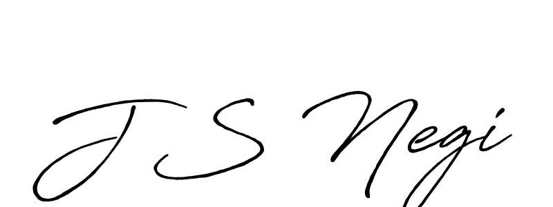 How to make J S Negi name signature. Use Antro_Vectra_Bolder style for creating short signs online. This is the latest handwritten sign. J S Negi signature style 7 images and pictures png