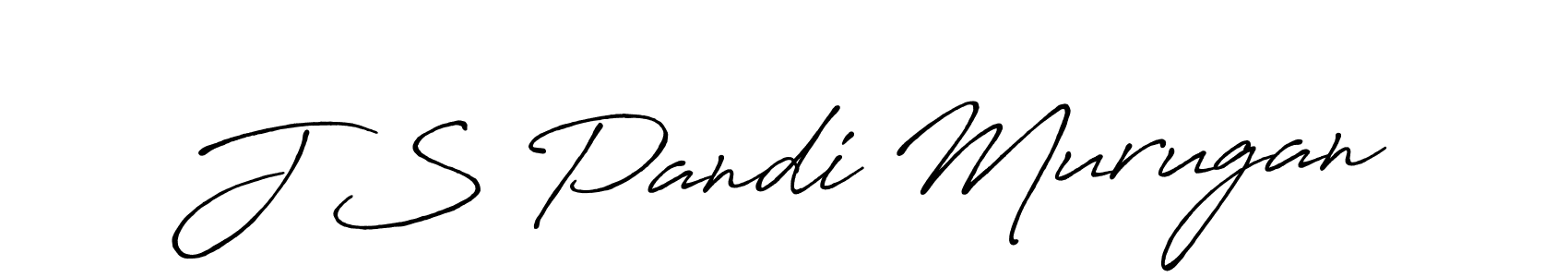 How to make J S Pandi Murugan name signature. Use Antro_Vectra_Bolder style for creating short signs online. This is the latest handwritten sign. J S Pandi Murugan signature style 7 images and pictures png