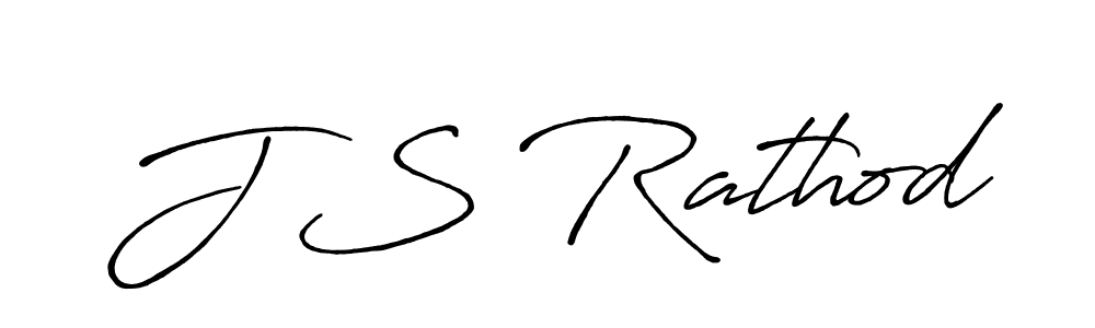 Create a beautiful signature design for name J S Rathod. With this signature (Antro_Vectra_Bolder) fonts, you can make a handwritten signature for free. J S Rathod signature style 7 images and pictures png