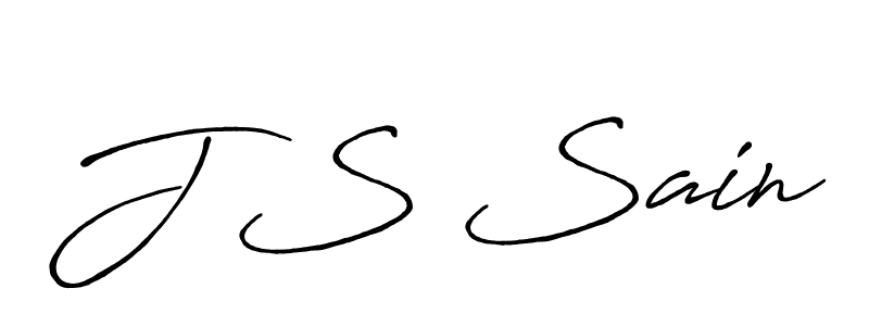 How to make J S Sain name signature. Use Antro_Vectra_Bolder style for creating short signs online. This is the latest handwritten sign. J S Sain signature style 7 images and pictures png