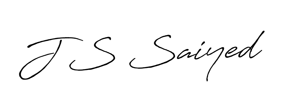 How to make J S Saiyed signature? Antro_Vectra_Bolder is a professional autograph style. Create handwritten signature for J S Saiyed name. J S Saiyed signature style 7 images and pictures png