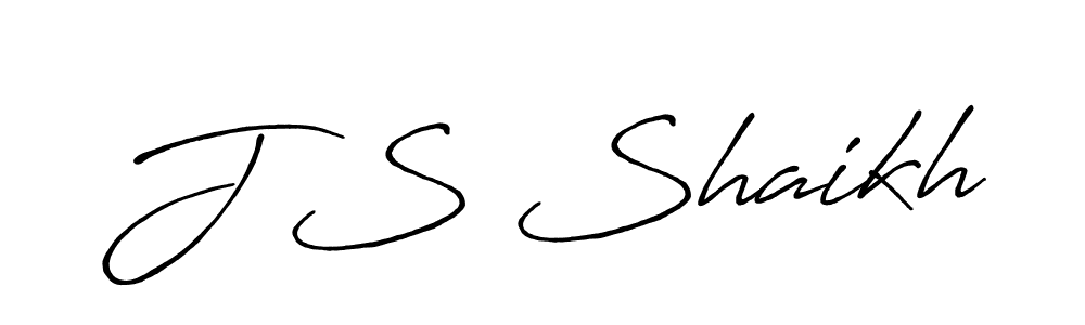 How to make J S Shaikh signature? Antro_Vectra_Bolder is a professional autograph style. Create handwritten signature for J S Shaikh name. J S Shaikh signature style 7 images and pictures png