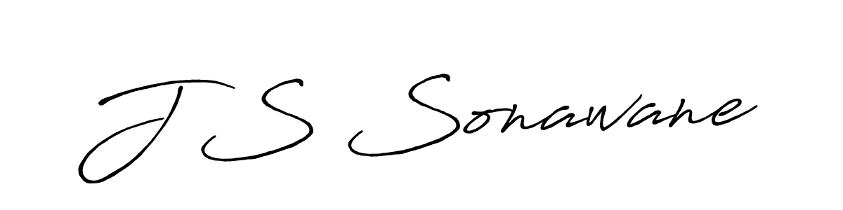 Design your own signature with our free online signature maker. With this signature software, you can create a handwritten (Antro_Vectra_Bolder) signature for name J S Sonawane. J S Sonawane signature style 7 images and pictures png