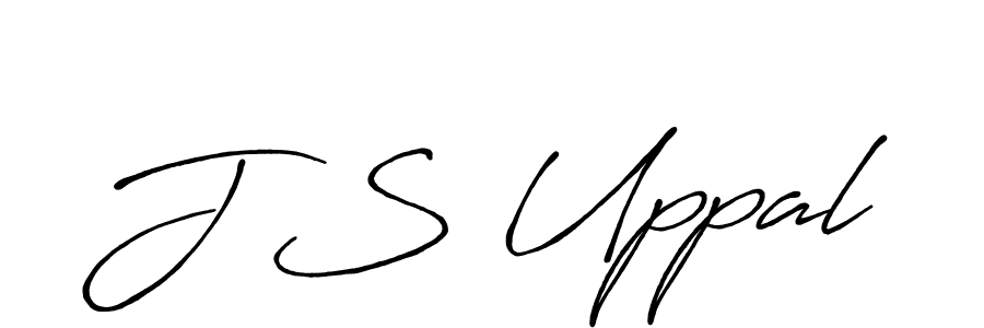Create a beautiful signature design for name J S Uppal. With this signature (Antro_Vectra_Bolder) fonts, you can make a handwritten signature for free. J S Uppal signature style 7 images and pictures png