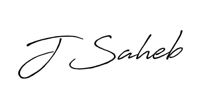 Make a beautiful signature design for name J Saheb. With this signature (Antro_Vectra_Bolder) style, you can create a handwritten signature for free. J Saheb signature style 7 images and pictures png