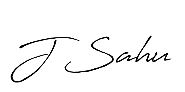 Create a beautiful signature design for name J Sahu. With this signature (Antro_Vectra_Bolder) fonts, you can make a handwritten signature for free. J Sahu signature style 7 images and pictures png