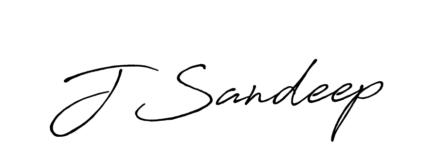 Use a signature maker to create a handwritten signature online. With this signature software, you can design (Antro_Vectra_Bolder) your own signature for name J Sandeep. J Sandeep signature style 7 images and pictures png