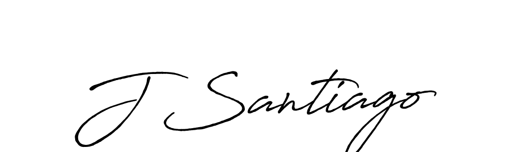 Make a beautiful signature design for name J Santiago. With this signature (Antro_Vectra_Bolder) style, you can create a handwritten signature for free. J Santiago signature style 7 images and pictures png
