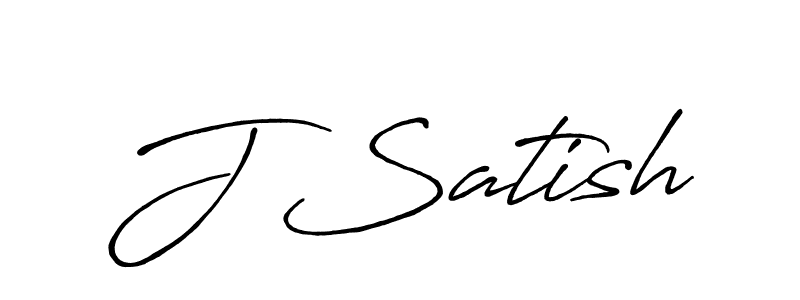 Also we have J Satish name is the best signature style. Create professional handwritten signature collection using Antro_Vectra_Bolder autograph style. J Satish signature style 7 images and pictures png