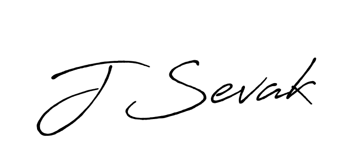 Create a beautiful signature design for name J Sevak. With this signature (Antro_Vectra_Bolder) fonts, you can make a handwritten signature for free. J Sevak signature style 7 images and pictures png