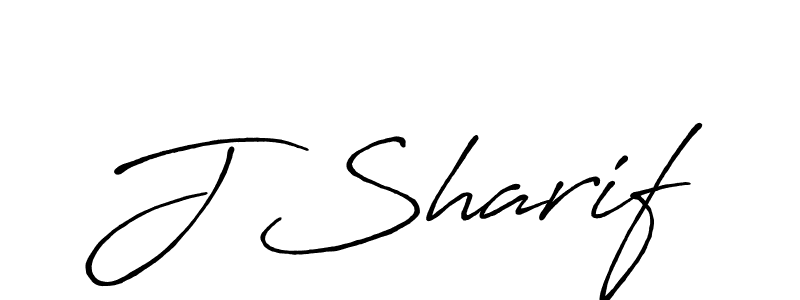 How to make J Sharif name signature. Use Antro_Vectra_Bolder style for creating short signs online. This is the latest handwritten sign. J Sharif signature style 7 images and pictures png