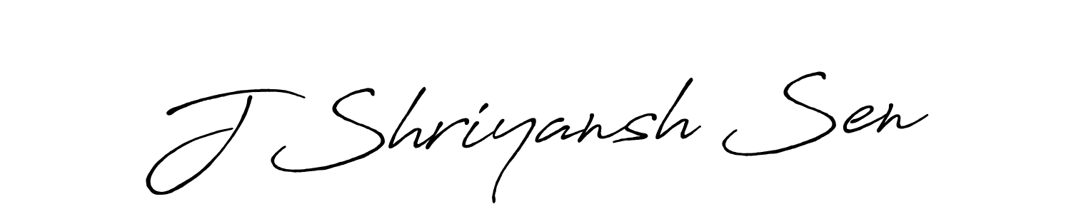 Make a beautiful signature design for name J Shriyansh Sen. With this signature (Antro_Vectra_Bolder) style, you can create a handwritten signature for free. J Shriyansh Sen signature style 7 images and pictures png