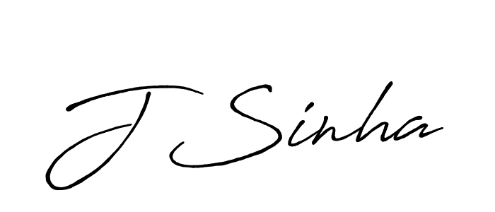 Make a beautiful signature design for name J Sinha. With this signature (Antro_Vectra_Bolder) style, you can create a handwritten signature for free. J Sinha signature style 7 images and pictures png