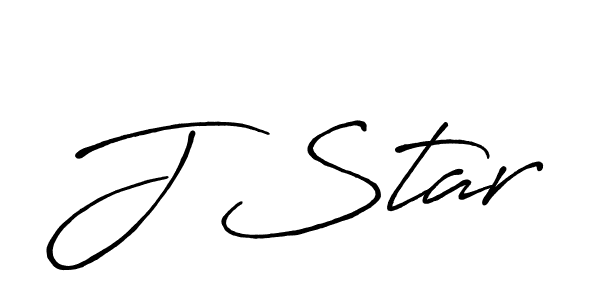 J Star stylish signature style. Best Handwritten Sign (Antro_Vectra_Bolder) for my name. Handwritten Signature Collection Ideas for my name J Star. J Star signature style 7 images and pictures png