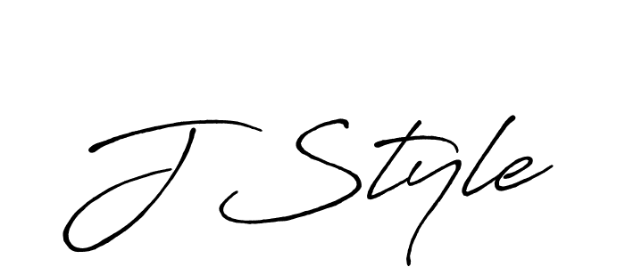 Make a beautiful signature design for name J Style. With this signature (Antro_Vectra_Bolder) style, you can create a handwritten signature for free. J Style signature style 7 images and pictures png