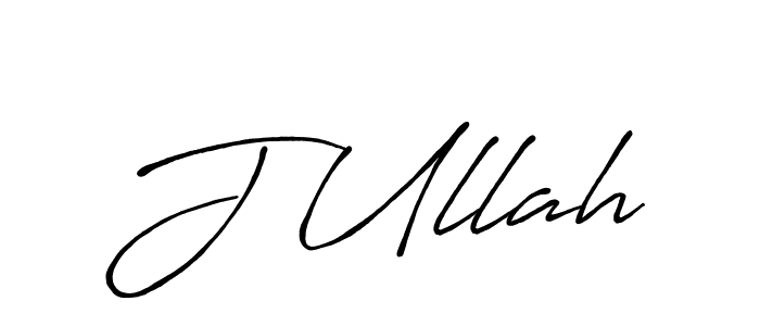 Also we have J Ullah name is the best signature style. Create professional handwritten signature collection using Antro_Vectra_Bolder autograph style. J Ullah signature style 7 images and pictures png