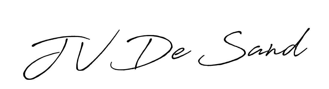 Antro_Vectra_Bolder is a professional signature style that is perfect for those who want to add a touch of class to their signature. It is also a great choice for those who want to make their signature more unique. Get J V De Sand name to fancy signature for free. J V De Sand signature style 7 images and pictures png