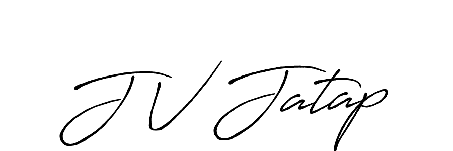 if you are searching for the best signature style for your name J V Jatap. so please give up your signature search. here we have designed multiple signature styles  using Antro_Vectra_Bolder. J V Jatap signature style 7 images and pictures png