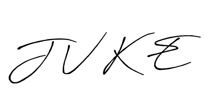 if you are searching for the best signature style for your name J V K E. so please give up your signature search. here we have designed multiple signature styles  using Antro_Vectra_Bolder. J V K E signature style 7 images and pictures png