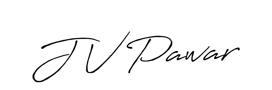Design your own signature with our free online signature maker. With this signature software, you can create a handwritten (Antro_Vectra_Bolder) signature for name J V Pawar. J V Pawar signature style 7 images and pictures png