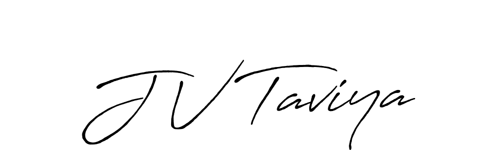 Create a beautiful signature design for name J V Taviya. With this signature (Antro_Vectra_Bolder) fonts, you can make a handwritten signature for free. J V Taviya signature style 7 images and pictures png