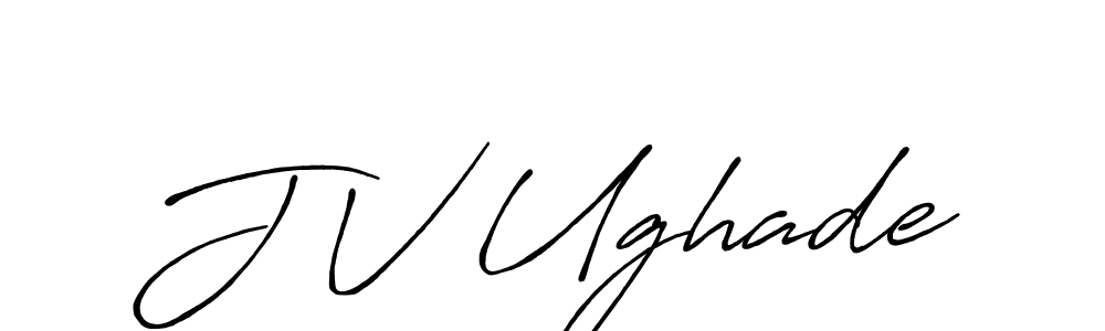 Similarly Antro_Vectra_Bolder is the best handwritten signature design. Signature creator online .You can use it as an online autograph creator for name J V Ughade. J V Ughade signature style 7 images and pictures png