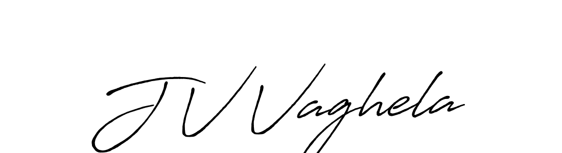 Make a beautiful signature design for name J V Vaghela. With this signature (Antro_Vectra_Bolder) style, you can create a handwritten signature for free. J V Vaghela signature style 7 images and pictures png