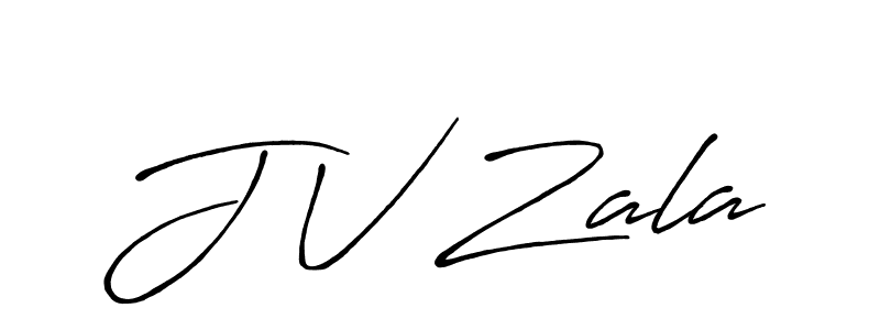 Also we have J V Zala name is the best signature style. Create professional handwritten signature collection using Antro_Vectra_Bolder autograph style. J V Zala signature style 7 images and pictures png