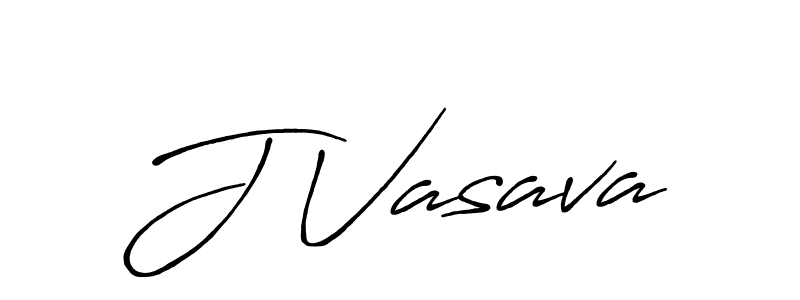 How to make J Vasava name signature. Use Antro_Vectra_Bolder style for creating short signs online. This is the latest handwritten sign. J Vasava signature style 7 images and pictures png