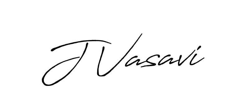 Use a signature maker to create a handwritten signature online. With this signature software, you can design (Antro_Vectra_Bolder) your own signature for name J Vasavi. J Vasavi signature style 7 images and pictures png