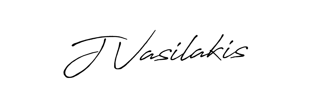 Design your own signature with our free online signature maker. With this signature software, you can create a handwritten (Antro_Vectra_Bolder) signature for name J Vasilakis. J Vasilakis signature style 7 images and pictures png