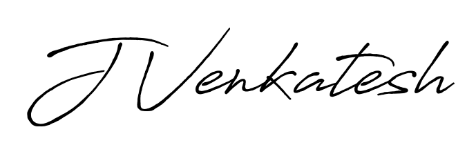 Express your personality with a custom J Venkatesh signature crafted with Antro_Vectra_Bolder typography. Free transparent PNG download available. J Venkatesh signature style 7 images and pictures png