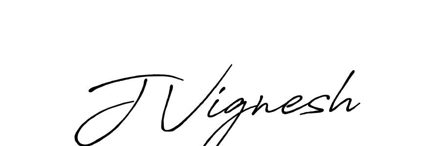 Use a signature maker to create a handwritten signature online. With this signature software, you can design (Antro_Vectra_Bolder) your own signature for name J Vignesh. J Vignesh signature style 7 images and pictures png