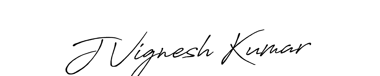 Make a beautiful signature design for name J Vignesh Kumar. With this signature (Antro_Vectra_Bolder) style, you can create a handwritten signature for free. J Vignesh Kumar signature style 7 images and pictures png