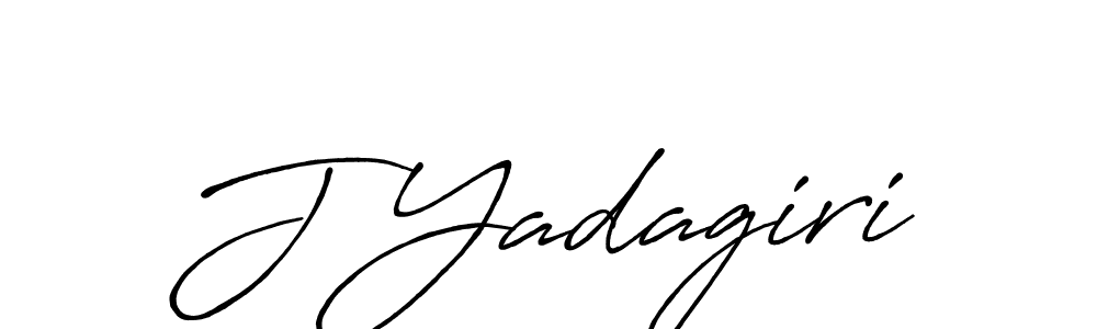 Make a beautiful signature design for name J Yadagiri. With this signature (Antro_Vectra_Bolder) style, you can create a handwritten signature for free. J Yadagiri signature style 7 images and pictures png