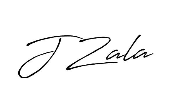 Design your own signature with our free online signature maker. With this signature software, you can create a handwritten (Antro_Vectra_Bolder) signature for name J Zala. J Zala signature style 7 images and pictures png