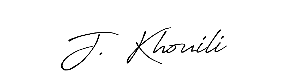 Similarly Antro_Vectra_Bolder is the best handwritten signature design. Signature creator online .You can use it as an online autograph creator for name J.  Khouili. J.  Khouili signature style 7 images and pictures png